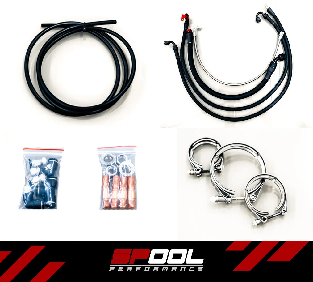 Spool Performance Billet Manifold A90 Supra 2 Port Top Mount Turbocharger Kit - Image 14