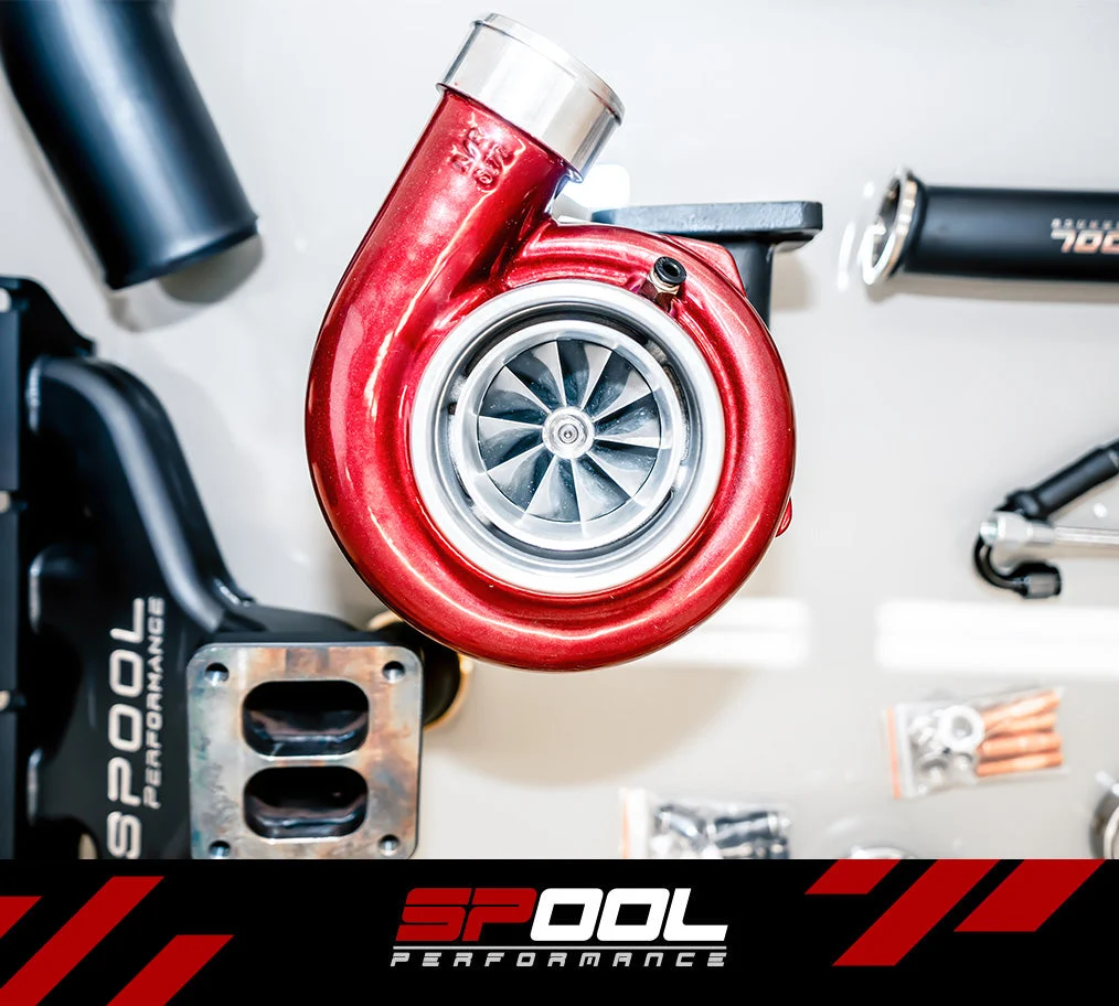 Spool Performance Billet Manifold A90 Supra 2 Port Top Mount Turbocharger Kit - Image 7