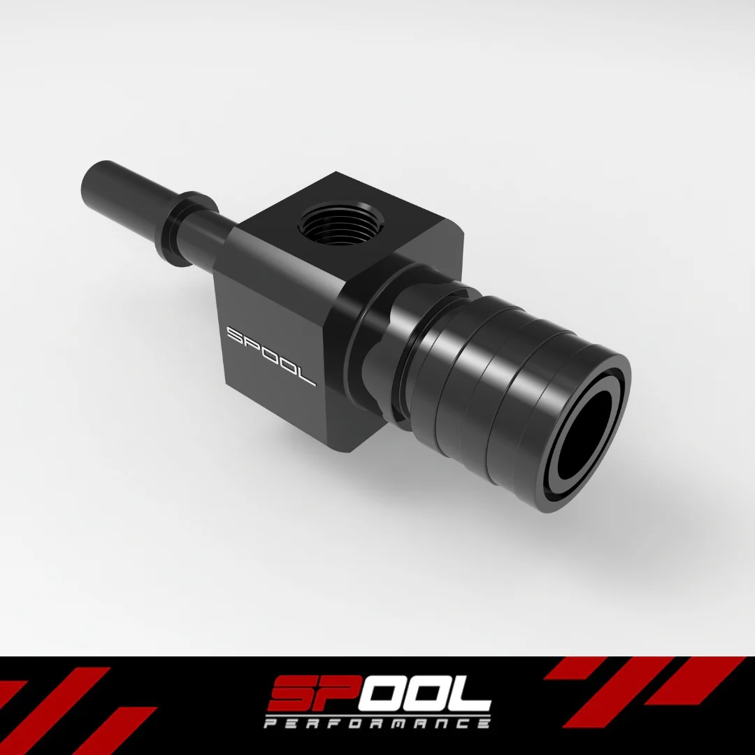 Spool 5/16 quick connect Male to Female Adapter with 1/8NPT port for fuel pressure sensor - Image 3